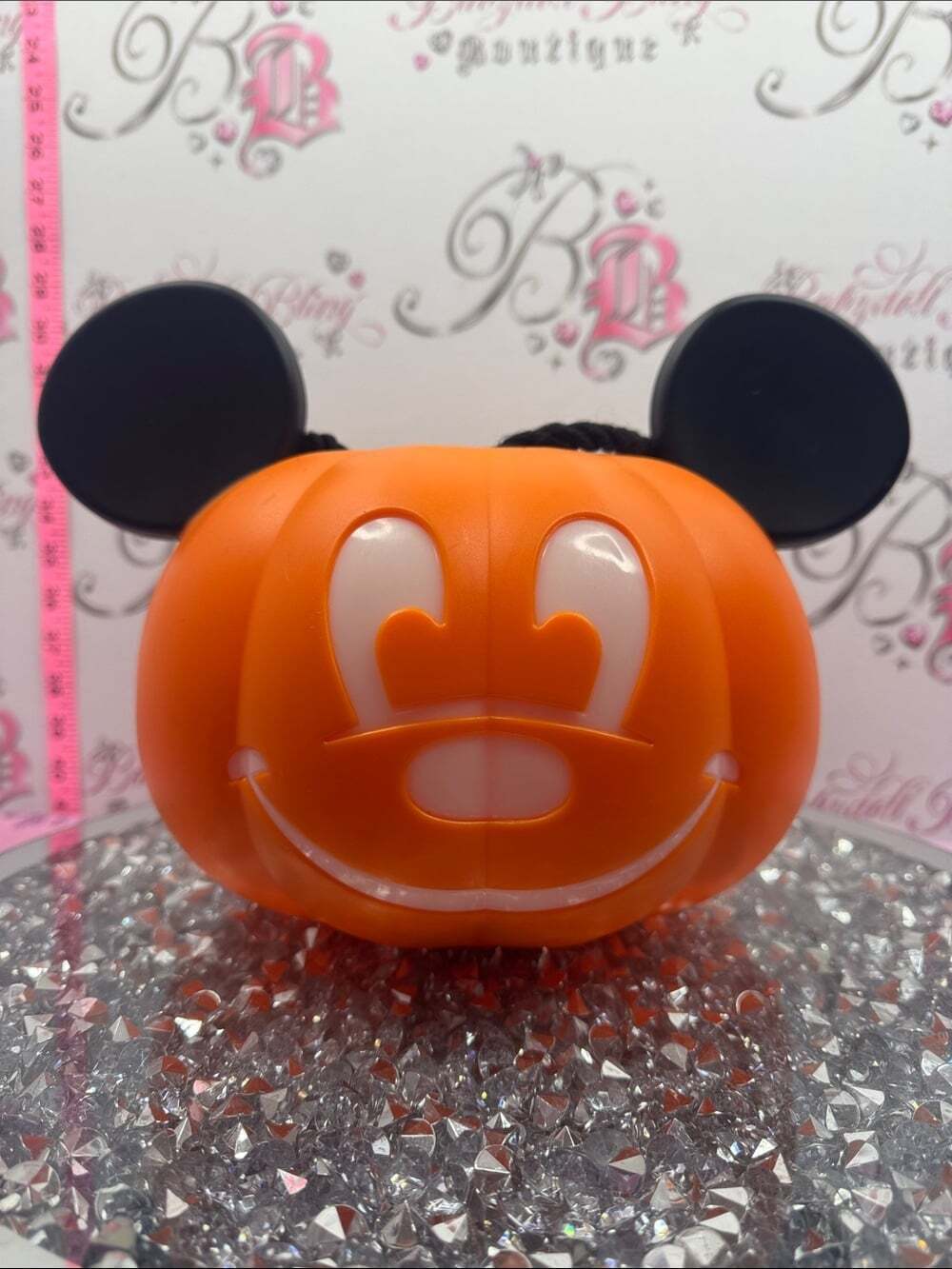 Disney Mickey Mouse bucket Halloween Pumpkin LED Light with Mickey Ears - Orange
